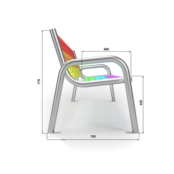 Rainbow benk - Bilde 7