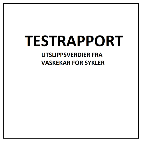 Testrapport oljespillverdier for vaskekar
